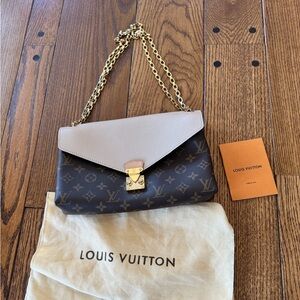 AUTH LOUIS VUITTON Pallas Leather Handbag